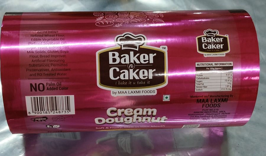 Baker n Caker — Printed laminated roll printed by RR Packaging Company